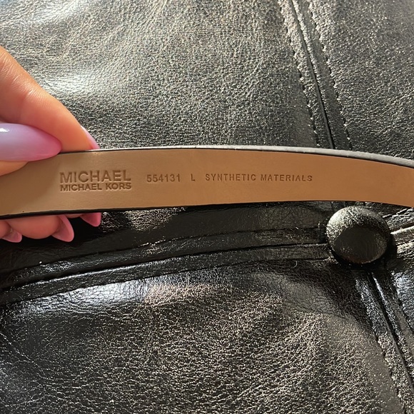 Michael Kors Pack Belt With Pull Chain, Black/Grey, LARGE - Picture 4 of 8